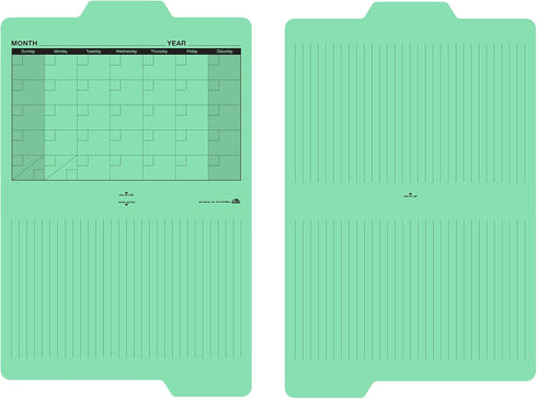 Find It File Folders - Pack of 12 Tabbed Letter Size Calendar Filing Folders for Office School Home Organization