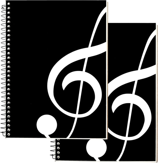 Music Notebook 2 Pack, 100 Sheets/200 Pages Blank Sheet Music Notebook for Songwriting and Composition