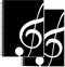 Music Notebook 2 Pack, 100 Sheets/200 Pages Blank Sheet Music Notebook for Songwriting and Composition