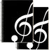 Music Notebook 2 Pack, 100 Sheets/200 Pages Blank Sheet Music Notebook for Songwriting and Composition