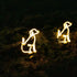 Solar LED Neon Dog Stake Light - Warm White - Outdoor Garden D cor, Yard Ornaments, Landscape Light, Gift for Dog Lovers