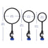 Support Retort Ring Set, 3 Pieces Iron Lab Support Ring with Boss Head in Diameter 60mm 80mm 100mm for Laboratory Experiment, Sturdy Corrosion Resistant
