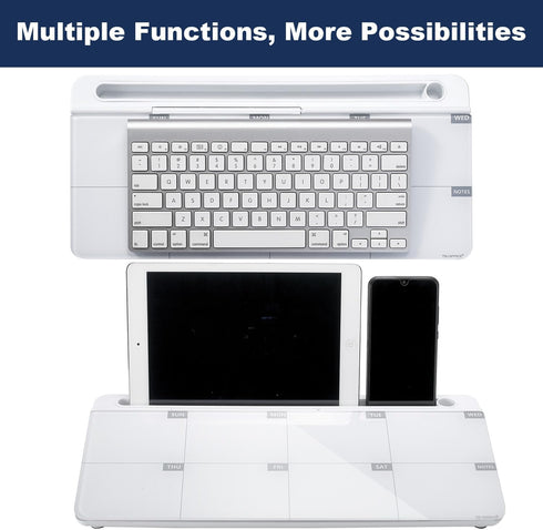 TSJ OFFICE Desktop Whiteboard Dry-Erase Board - Computer Keyboard Stand with Drawer, Desk Organizers for Home, Office,