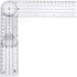 Clear Plastic Goniometer with 360 Degree Rotation, 7'' Arms, Quick Angle Protractor Measuring Tool