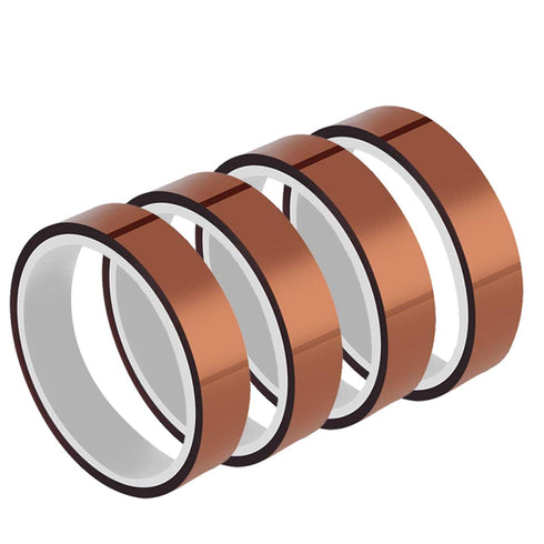 MS WGO High Temperature Heat Tape - 10mm X 33m, 4 Roll Heat Resistant Tape for Sublimation, No Residue, Yellow