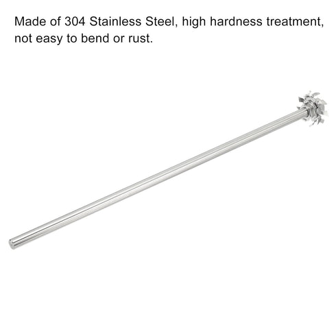 MECCANIXITY 304 Stainless Steel Stirring Rod - 11.81" Length Dispersion Machine Sticks with 1.18" ID Disc for