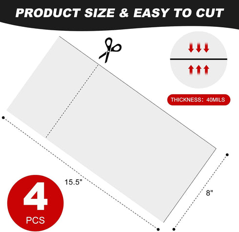 Magnetic Vent Covers, 4 Pack 8" x 15.5" Strong AC Vent Covers for Home Wall, Floor, Ceiling, and RV HVAC Vents
