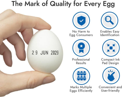 Handy Stamps Micro 1 Ink Pad - Black Egg Safe Ink, Ideal for Marking Eggs