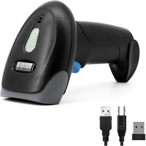 Treamvp 2D Wireless Barcode Scanner, Bluetooth QR Code Reader with 2000mAh Battery, Handheld