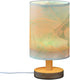 ALAZA Modern Art Marble Teal Table Lamp for Bedroom USB Port Bedside Lamp Small Nightstand Desk Lamp for Girls Boys