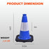 4 Pack 12 Inch (4, 12 Inch) Blue PVC Traffic Cones Black Base, Sport Training Cones for Soccer Drills, Outdoor Play