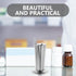 5Pcs 4.52X2.75X9.84in Stainless Steel Tweezers Holder Organizer for Salon and Barber Tools Compact Plier Jar Container