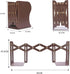 Book Ends, Metal Book Organizer for Heavy Books, Suitable for Office, Home & School Use, Brown