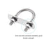 METALLIXITY U Bolts, 4 Sets (M8x35x60mm), Round 304 Stainless Steel U Bolt with Accessories for Construction, Pipe