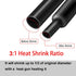 3:1 Shrinking Ratio Black Heat Shrink Tubing Roll, Dual Wall Adhesive Lined Electrical Cable Wire Sleeving Wrap Dia