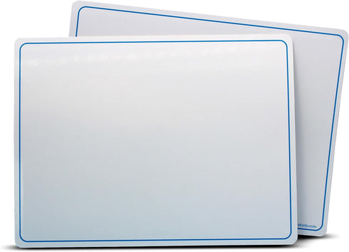 Flipside Products 9" x 12" Two-Sided Plain Dry Erase Learning Mat, Economical Flexible Blank Education Learning - 48