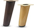 YAVVAY 12cm/15cm Wooden Conical Furniture Legs with Mounting Plate Screws and Anti-Slip Mats,