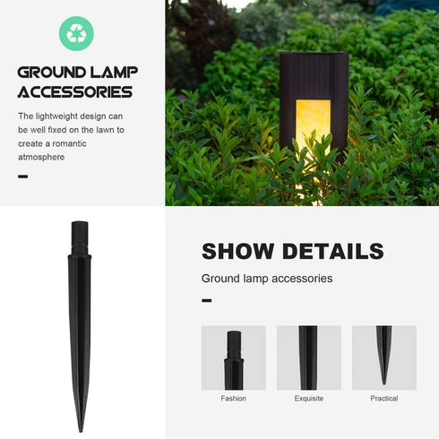 YARDWE Solar Light Stakes, 25 Pcs Plastic Ground Spikes, Flood Light Ground Stake Replacement for Yard Outdoor