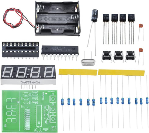Gikfun C51 4 Bits Digital LED Electronic Soldering Clock Kit, DIY Learning Board for Arduino EK1939