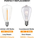 Edison LED Light Bulbs, 10 Pack ST38 Clear Replacement, Fits C7 E12 Screw Base, Vintage 0.6W Dimmable Waterproof