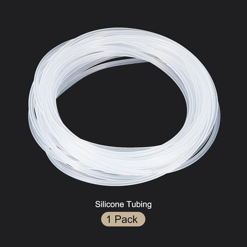 10ft Clear Silicone Tubing 0.4mm ID x 1.6mm OD - Pure Industrial Plastic Hoses for Pump Siphoning