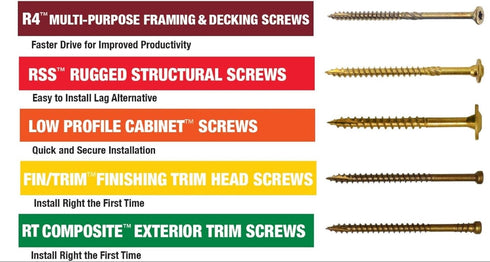 GRK FASTENERS 12155 RSS 1/4" x 2" Screws, 50CT.