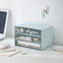 Plastic Storage Drawer, 6 Drawers Desk Organizer, Makeup Organizer, Blue (6.5"L x 8.9"W x 5.1"H) by MILULUGO