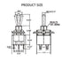 Twidec 6Pcs Mini Momentary Toggle Switch DPDT 3 Position 6 Pins (0N)-Off-(ON) Miniature Toggle Switch with Waterproof