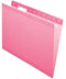 Pendaflex Reinforced Hanging File Folders, Pink, Letter Size, 25/BX, 1/5 Cut (4152 1/5 PIN)