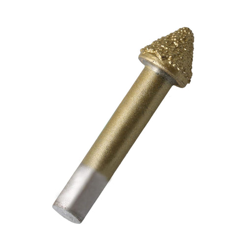 Yibuy 60 Angle Single Layer Diamond CNC Router Carving Bit Granite Stone