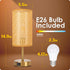 3 Dimmable Bulb Yarra-Decor Bedside Lamp with USB Port - Touch Control Table Lamp for Bedroom Wood Way Nightstand Lamp