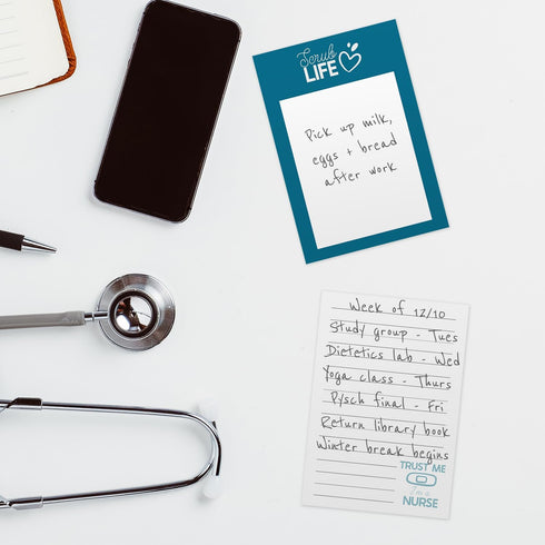 Nursing Sticky Note Pads / 4" x 6" Repositionable Snarky Medical Notes / 5 Humorous Designs / 50 Sheets Per Pad