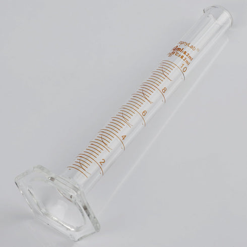stonylab Graduated Cylinder, 2-Pack B Grade Borosilicate Glass, 10 ml with Stable Hexagonal Base