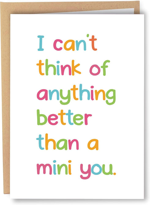 PUGAILA Funny Baby Shower Card for New Parents, Cute Welcome Baby Card Gift,