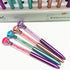 Diamond Pens Pack of 4, Cute Retractable Ballpoint Pens with Rhinestones, Crystal Bling, Blue Gel Ink for Women Gifts