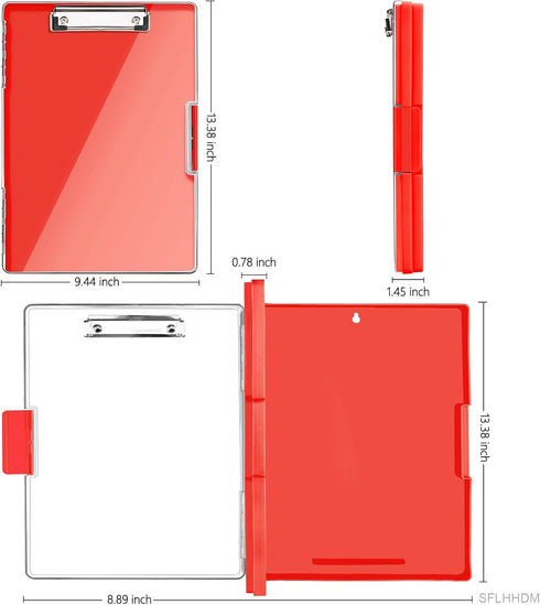 Clipboard with Storage | Heavy Duty Clip Boards 8.5x11 with 2 Storage Cases, Nursing Clipboard Folder