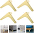 DONFAMDS 4pcs 13cm Metal Furniture Legs for Coffee Table and Cabinet Gold Triangle Sofa Support Legs for Stool