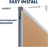 Mead Classic Cork Bulletin Board, 24" x 18", Corkboard with Aluminum Frame