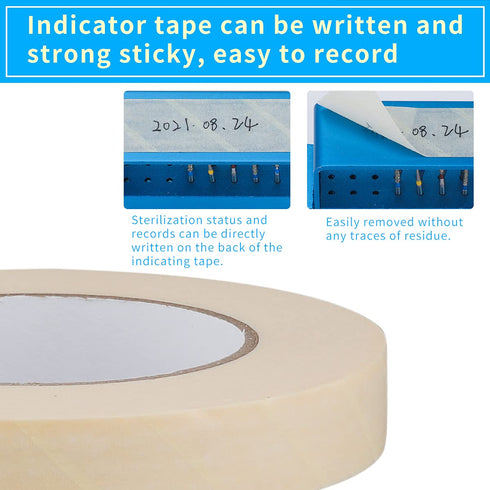 Dental 5 Rolls Autoclave Sterilization Indicator Tape, 1/2", 60 Yards/Roll