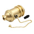 DUZFOREI 2 Pack 2 Solid Brass Light Socket with Socket Rings, Suitable for Handmade Lighting, Lamps, Pendants