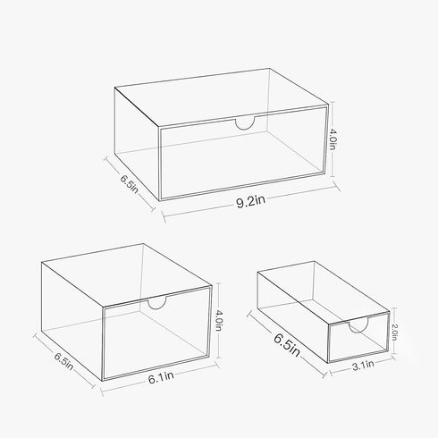 Makeup Drawer Organizer with 4 Drawers, Desk Storage for Office, Bathroom, Bedroom, Jewelry, and Stationery