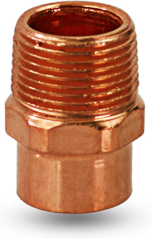 DDNA0200 Male Adapter Fitting with C X M Connections, 2, Copper