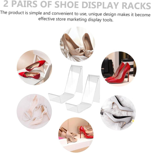 2pairs Hemobllo Shoe Stacker Shoe Rack for Dorm Wall-mounted Storage Rack Display Stand