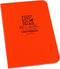 rite in the rain Weatherproof Pocket Notebook, 3.5" x 5", Orange Cover, Universal Pattern (No. OR54)