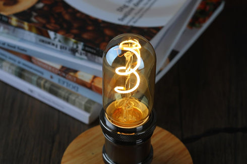 Dimmable T45 T14 E26 2700K 4W Amber Tubular LED Bulbs, Vintage Edison Warm Yellow, 550Lm, Pack of 4