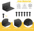 8 2.76 Inch 2.76" 1.57" 1.57" 90 3 mm PCS Iron L Right Angle Bracket with Screws, x x Metal Joint Bracket Degree Corner