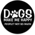 Dog Quote Round Mouse Pad - Funny Letter Black White Customized Non-Slip Rubber Gaming Mouse Pad 7.9"X7.9"