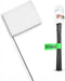 Marking Flags 4 x 5-Inch on 15-Inch Steel Wire, 100 Pack for Irrigation, Lawn, Garden, and Dog Training