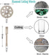 Cutting Wheels for Rotary Tool, Diamond Metal Wood Cutting Wheels, Drill Cutting Disc with 1/8" Shank, Resin Cutting Off