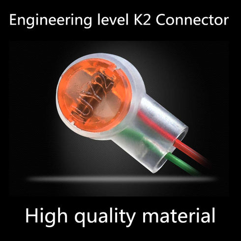 SINCODA UY Wire to Wire Connector K2 - 100PCS Waterproof Gel-Filled Orange Clear Button Telephone Wire Connectors UY2